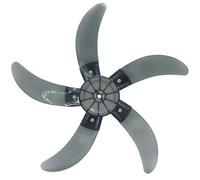 Lame de ventilateur à cinq lames en plastique de 45,7 cm avec couvercle d'écrou pour ventilateur de table vertical, compatible avec plusieurs modèles de ventilateurs