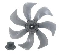 Lame de ventilateur de rechange en plastique de 35,6 cm pour ventilateur de table ou debout de 355 mm, design PP à 7 lames avec cache-écrou, gris compatible avec les modèles de 35,6 cm (1 pièce)