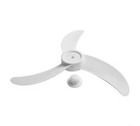 Lame de ventilateur de rechange en plastique de 45,7 cm pour ventilateurs de sol et de table - Hélice en polypropylène à 3 lames avec moyeu central de 8 mm, design léger et silencieux (blanc)