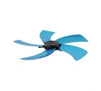 Lame de ventilateur électrique à 5 pales en aluminium de 45,7 cm avec base de couvercle d'écrou pour ventilateur de table, faible bruit, résistant à la chaleur, pour une installation et un nettoyage