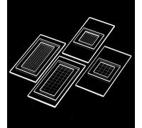 Lame de verre for comptage de plancton et d'œufs d'ascaris (0,04 ml - 1 ml) - Haute transmittance, verre allemand, 78 x 38 x 2 mm(5x5x1mm0.4ml)