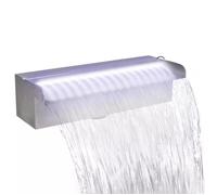 Lame d'eau rectangulaire à LED 30 cm en acier inoxydable pour piscine