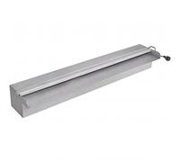 vidaXL Lame d'eau rectangulaire à LED 60 cm en acier inoxydable pour piscine