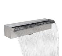 vidaXL Lame d'eau rectangulaire 60 cm Acier inoxydable pour piscine