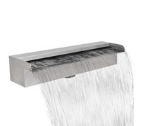 vidaXL Lame d'eau rectangulaire pour piscine acier inoxydable 110 cm G