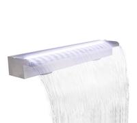 vidaXL Lame d'eau rectangulaire à LED 60 cm en acier inoxydable pour piscine