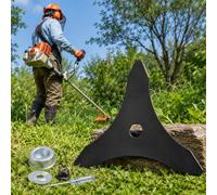 Lame Débroussailleuse 3 Dents pour Bosch AFS 23-37, Coupe Robuste | Trois bras de coupe larges facilitent le travail dans l’herbe épaisse, les mauvaises herbes et les broussailles.
