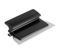 Lame d'écrémage - 25 cm - Outil de grattoir durable avec revêtement en acier inoxydable de qualité supérieure - Poignée en forme de Z pour lisser et finir les panneaux muraux en béton - Noir