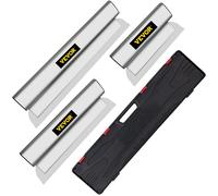VEVOR Lame d'Écumage Lame à Lisser 25/40/60 cm Kit Lame de Spatule pour Cloisons Sèches, Couteau à Mastic Lissage Peinture Finition Plâtrage Outil de Plâtrage Mur pour Enduire Lisser Plâtre de Gypse