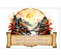 L'âme du Japon au fil des saisons (Calendrier mural 2026 DIN A4 horizontal), CALVENDO calendrier mensuel