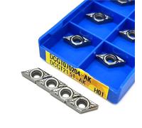Lame En Alliage D'aluminium DCGT070202 DCGT070204 DCGT070208 AK H01, Outil De Tour CNC DCGT 070204, Traitement Des Inserts 10 Pièces Plaquettes de Carbure CNC(DCGT070204-AK H01)