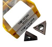 Lame en carbure TCMT16T304 TCMT16T308 VP15 U6020, outil de tournage du métal, lames CNC peuvent être indexées, coupe TCMT 16T304 10 pièces Plaquettes de Carbure CNC(TCMT16T304 VP15)