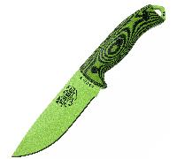 Lame ESEE-5 vert venin, manche 3D en G-10 vert néon/noir, étui en kydex noir 5PVG-007