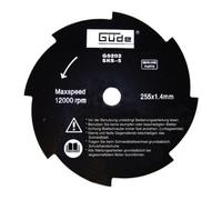 Lame métallique 8 dents pour débroussailleuse - 255/8Z Güde G94034