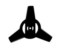Lame métallique de 150mm à 3 Dents pour Coupe Gazon électrique, débroussailleuse Cordes Universelle, Lames tête(1PC Black)
