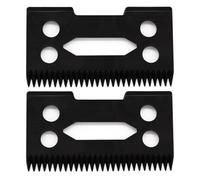Lame Mobile Céramique en Zircone Réglable de Rechange Professionnelle - Compatible avec Tondeuse à Cheveux Wahl 5 Star Super Taper/Magic Clip (Modèles 8504/1919/8148) (Noir, 2)