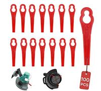 Lame pour Coupe Bordure Einhell, RosyFate Lot de 100 Lame Tondeuse, Lame Plastique Coupe Bordure, Lame Tondeuse à Gazon Universelle, pour FRT18A FRT18A1 Kunst 46155 FRT20A1