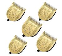 Lame Professionnelle 5 En 1 Réglable Et Détachable For Chien, Compatible Avec Les Tondeuses WAHL, Arco, Bravura, Chromado, Creativa Et Figura, Anti-lag(5pcs glod)