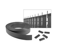 Lame PVC souple en rouleau - Casanoov - BALDO - 100m - L.46mm - Gris - Occultation jardin/clôture