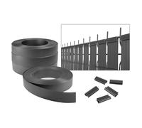 Lame PVC souple en rouleau - Casanoov - BALDO - 400m - L.46mm - Gris - Occultation jardin/clôture