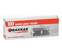 Lame rectangle 19x40mm pour grattoir - carte boîte de 100 pcs DRAKKAR TOOLS - 15995