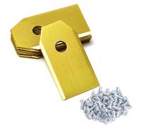 Lame Robot Tondeuse, 30 Pcs Lame Tondeuse avec Vis, Lames de Rechange pour avec Revêtement en Titane Compatible pour Gardena, Husqvarna, Yardforce, etc