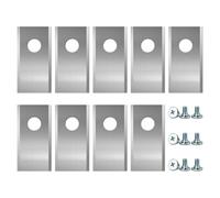 Lame robot tondeuse Adapté à Parkside - Pour tondeuses robot, Lot de 9 lame tondeuse gazon, 36.2 x 18 mm, trou central 7 mm, en acier inoxydable, avec boîte de rangement et 9 vis, adapté à Parkside