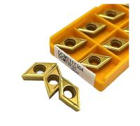 Lame rotative indexable en métal. 10 pièces DCMT11T304 DCMT11T308 15TF 735 6020 outils de tournage externe en alliage dur outils de tour outils de coupe (DCMT11T304 6020)