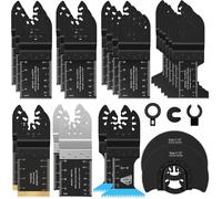 Lame Scie Oscillante - Mixte Outil Multi-Usage Kit - Outil Multifonction-27Pcs-Compatibles Avec DeWalt Makita Dremel et plus encore