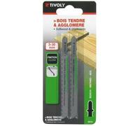 TIVOLY XT505520019 - Blister MADERA BLANDA Y AGLOMERADO/Hoja de calar largo 100 mm corte 75 mm (Envase de 2 pz.)