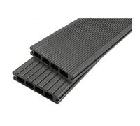 Lame terrasse bois composite alvéolaire Dual - L: 240 cm - l: 14 cm - E: 25 mm - Gris anthracite