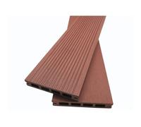 Lame terrasse bois composite alvéolaire Prima - L: 220 cm - l: 12 cm - E: 19 mm - Brun rouge