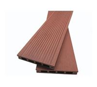 Lame terrasse bois composite alvéolaire Prima L 220 cm / l12 cm/ep 19 mm Brun rouge, ep.19 mm, l.12 cm, L.220 cm