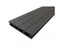 Lame terrasse bois composite alvéolaire Qualita - MCCOVER - Gris carbone - 360x14x25mm