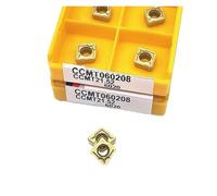 Lame tournante indexable en métal 10pcs CCMT060204 CCMT060208 15TF 6020 735 Outil de virage interne en alliage de fraisage dur pour le tour(CCMT060208 6020)