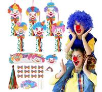 LAMEK 12kit Clown Poke Art Kit DIY EVA Poke-in pour Enfant Halloween Activité Manuelle Loisir Créatif pour Fille Garçon Idée Cadeau Fête Anniversaire Carnaval