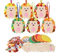 LAMEK 24Pcs Kit Bricolage Hérisson DIY en EVA Artisanat Hérisson Décoration Kit Artisanat Hérisson Enfant Loisirs Créatifs pour Activité Manuelle Décoration Suspendue en Automne Jouet Fête