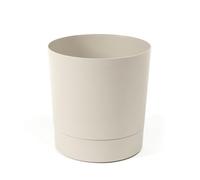 LAMELA Bac À Plantes avec Soucoupe Intégrée, Largeur 17,5 cm - 2,5L - Pot De Fleur Beige pour Intérieur & Extérieur - Résistant Aux Intempéries & Facile À Entretenir