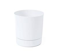 LAMELA Bac À Plantes avec Soucoupe Intégrée, Largeur 22,5 cm - 7L - Pot De Fleur Blanc pour Intérieur & Extérieur - Résistant Aux Intempéries & Facile À Entretenir