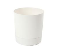 LAMELA Bac À Plantes avec Soucoupe Intégrée, Largeur 22,5 cm - 7L - Pot De Fleur Crème pour Intérieur & Extérieur - Résistant Aux Intempéries & Facile À Entretenir