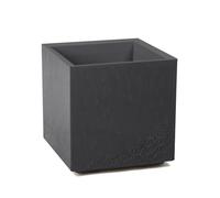 LAMELA Bac à Plantes sur roulettes 40 cm, 36 L - Pot de Fleurs en Plastique Effet béton - Cache-Pot avec Drainage - Intérieur & extérieur - Résistant aux intempéries et Facile d’Entretien, Noir