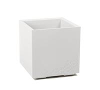 LAMELA Bac à Plantes sur roulettes 40 cm, 36 L - Pot de Fleurs en Plastique Effet béton - Cache-Pot avec Drainage - Intérieur & extérieur - Résistant aux intempéries et Facile d’Entretien, Crème