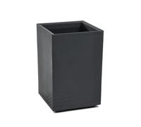 LAMELA Bac à Plantes sur roulettes Hauteur 60 cm, 36 L - Pot de Fleurs en Plastique Effet béton - Cache-Pot avec Drainage - Résistant aux intempéries et Facile d’Entretien, Anthracite