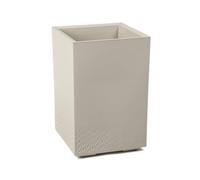 LAMELA Bac à Plantes sur roulettes Hauteur 60 cm, 36 L - Pot de Fleurs en Plastique Effet béton - Cache-Pot avec Drainage - Résistant aux intempéries et Facile d’Entretien, Beige
