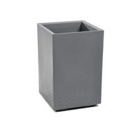 LAMELA Bac à Plantes sur roulettes Hauteur 60 cm, 36 L - Pot de Fleurs en Plastique Effet béton - Cache-Pot avec Drainage - Résistant aux intempéries et Facile d’Entretien, Gris