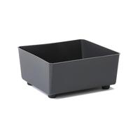 LAMELA Jardinière Carrée avec Pieds Élégants - Bac À Fleurs Anthracite en Plastique Robuste 28,5 x 28,5 cm, 7,5L - Résistant Aux Intempéries & Facile À Entretenir - pour Intérieur & Extérieur