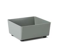 LAMELA Jardinière Carrée avec Pieds Élégants - Bac À Fleurs Vert en Plastique Robuste 28,5 x 28,5 cm, 7,5L - Résistant Aux Intempéries & Facile À Entretenir - pour Intérieur & Extérieur