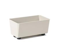 LAMELA Jardinière Rectangulaire avec Pieds Élégants - Bac À Fleurs Beige en Plastique Robuste 28,5 x 17 cm, 4,2L - Résistant Aux Intempéries & Facile À Entretenir - pour Intérieur & Extérieur