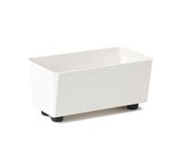 LAMELA Jardinière Rectangulaire avec Pieds Élégants - Bac À Fleurs Crème en Plastique Robuste 28,5 x 17 cm, 4,2L - Résistant Aux Intempéries & Facile À Entretenir - pour Intérieur & Extérieur