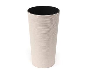 Lamela Pot de fleurs écologique, Lilia, support pour balcon, jardin, seau, décoration d'intérieur Un mix, à assortir. Selon vos goûts. blanc